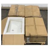 (4) Porcelain Undermount Sinks