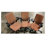(3) Steel Case Rolling Office Chairs