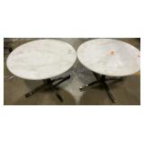 (2) Granite Top Tables