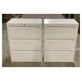 (2) Allsteel 3 Drawer Lateral Filing Cabinets