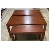 (3) Wooden Square Tables