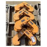(5) Harrington 5 Ton Beam Clamps