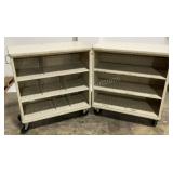 (2) Rolling Book Carts