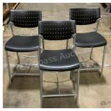 (3) Armless Bar Stools