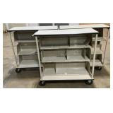 (3) Rolling Book Shelves