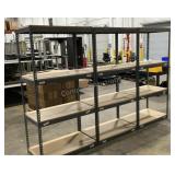 (3) Metal Interlocking Shelves