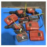 (3) Hilti 22V Drills