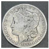 1884 .7734oz Silver Morgan Dollar