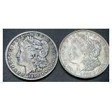 1886 &1921 .7734oz Silver Morgan Dollars