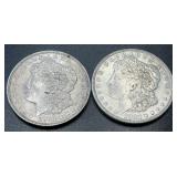 (2) 1921 .7734oz Silver Morgan Dollars