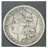 1881 .7734oz Silver Morgan Dollar