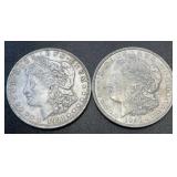 (2) 1921 .7734oz Silver Morgan Dollars