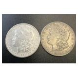 1884 & 1921 .7734oz Silver Morgan Dollars