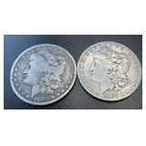 1883 & 1886 .7734oz Silver Morgan Dollars