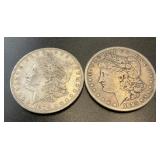 1879 & 1884 .7734oz Silver Morgan Dollars