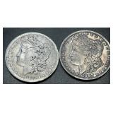 1882 & 1887 .7734oz Silver Morgan Dollars