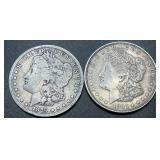 1879 & 1921 .7734oz Silver Morgan Dollars