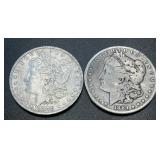 1879 & 1884 .7734oz Silver Morgan Dollars