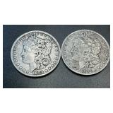 1883 & 1896 .7734oz Silver Morgan Dollars