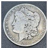 1901 .7734oz Silver Morgan Dollar