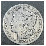1901 .7734oz Silver Morgan Dollar