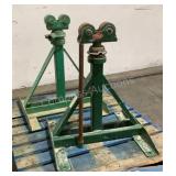 (2) GreenLee Textron Ratchet Type Reel Stands 656