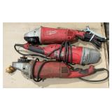 (3) Milwaukee 7"/9" Angle Grinders