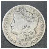 1904 .7734oz Silver Morgan Dollar