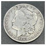 1887 .7734oz Silver Morgan Dollar