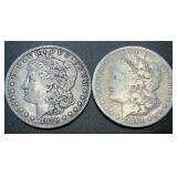 1880 & 1884 .7734oz Silver Morgan Dollars