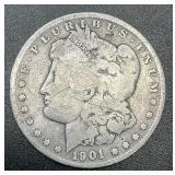 1901 .7734oz Silver Morgan Dollar