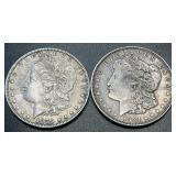 1879 & 1921 .7734oz Silver Morgan Dollars