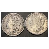 1900 & 1921 .7734oz Silver Morgan Dollars