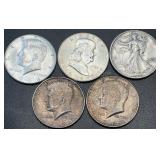 (5) .3617 Troy Oz Silver Coins