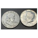 (2) .3617 Troy Oz Silver Coins