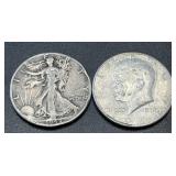 (2) .3617 Troy Oz Silver Coins