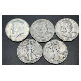 (5) .3617 Troy Oz Silver Coins
