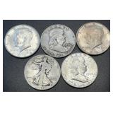 (5) .3617 Troy Oz Silver Coins