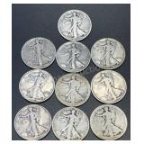 (10) .3617 Troy Oz Silver Coins