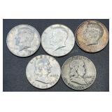 (5) .3617 Troy Oz Silver Coins