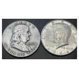 (2) .3617 Troy Oz Silver Coins