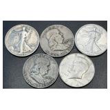 (5) .3617 Troy Oz Silver Coins