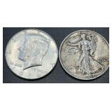 (2) .3617 Troy Oz Silver Coins