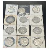 (12) .3617 Troy Oz Silver Coins