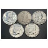 (5) .3617 Troy Oz Silver Coins