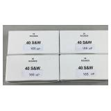 (200) Rnds Reloaded 40 S&W 165 HP