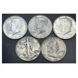(5) .3617 Troy Oz Silver Coins