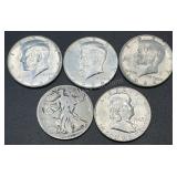 (5) .3617 Troy Oz Silver Coins