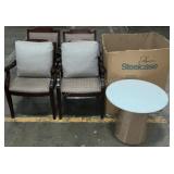 Chairs, Pillows, & Side Table