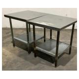 (2) Stainless Steel Tables